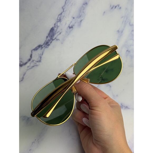 NEW Bottega Veneta BV1305S Sardine Gold Green Aviator main image 6